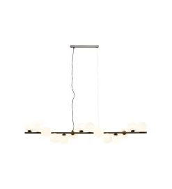 Lampa wisząca SCALA BALLS 150 cm czarna białe klosze