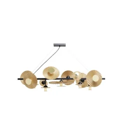 Lampa wisząca Soles 140 cm złota