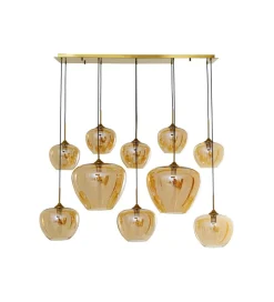 Lampa wisząca SPHERE AMBER TEN 160 cm złota
