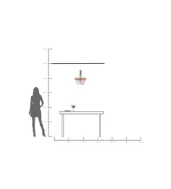 Lampa wisząca STARLIGHT 69 cm tęczowa