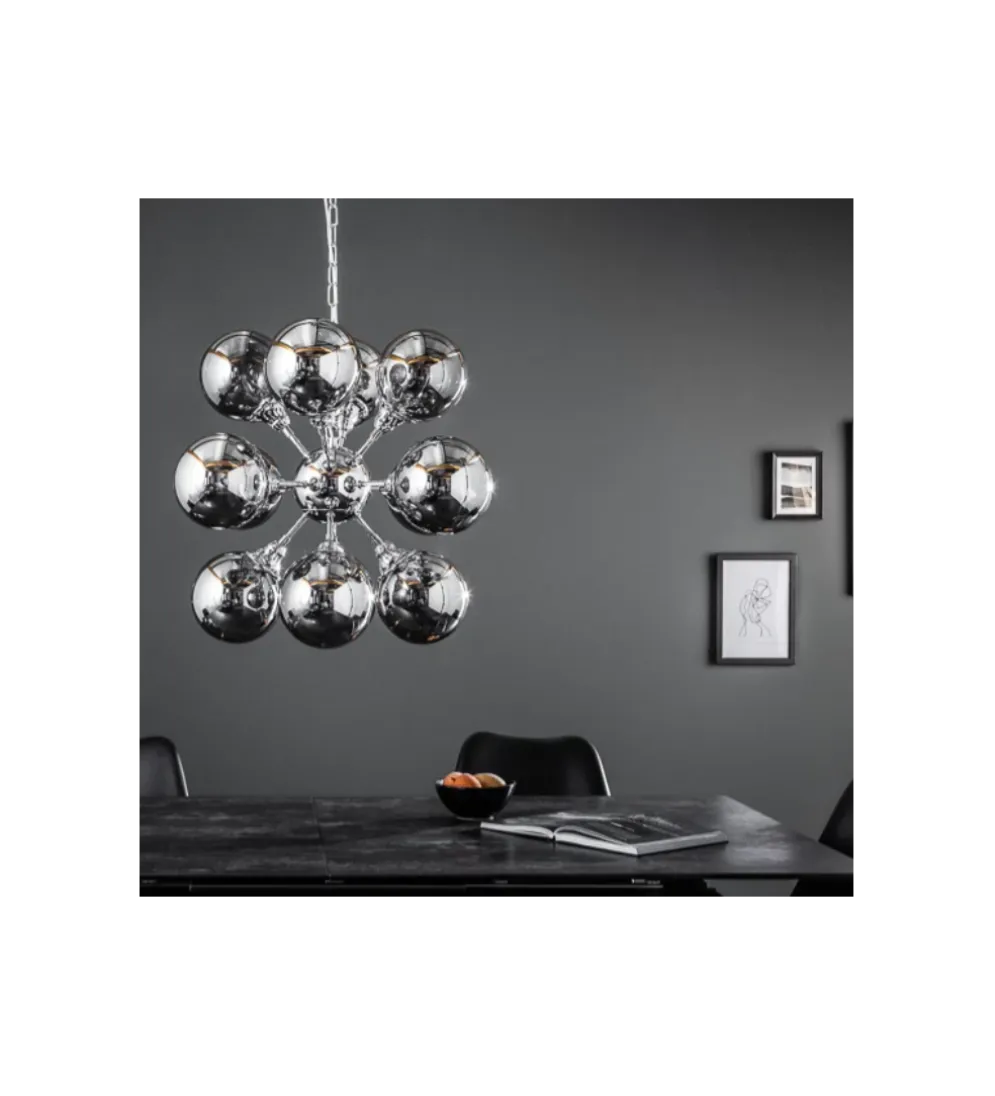 Lampa wisząca STARS 72 cm srebrna