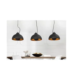 Lampa wisząca Studio 3 czarne złoto