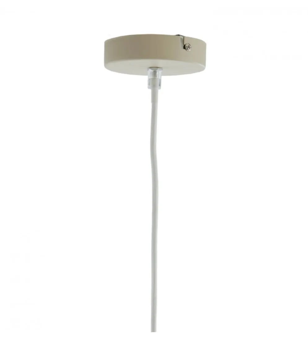Lampa wisząca SUKAU 50 cm lniana kremowa