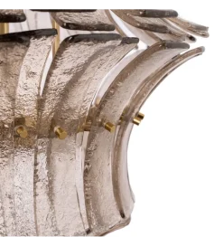 Lampa wisząca TEGOR 53 cm szare szkło