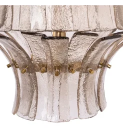 Lampa wisząca TEGOR 53 cm szare szkło
