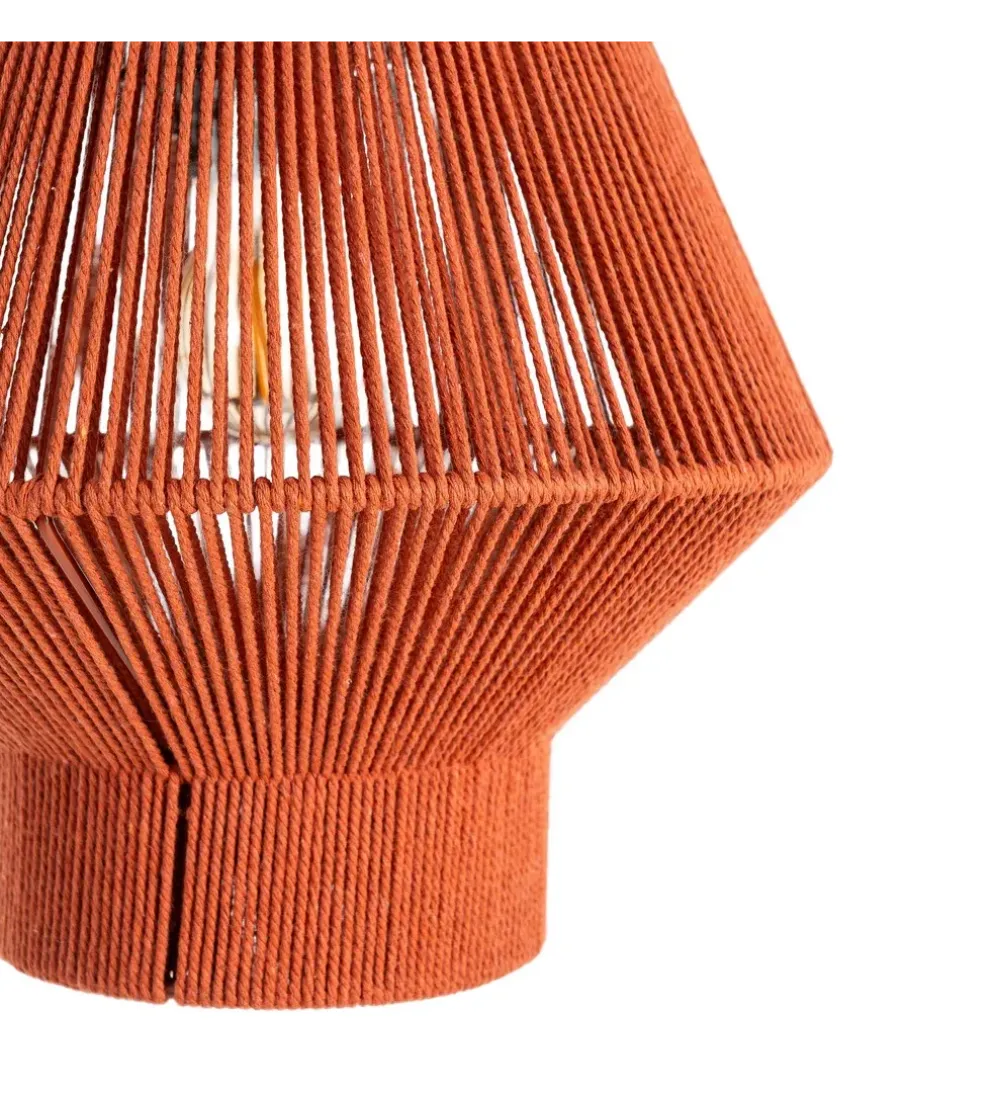 Lampa wisząca TEJA 25 cm lina papierowa ceglasty