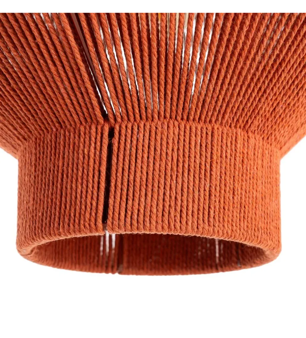 Lampa wisząca TEJA 25 cm lina papierowa ceglasty