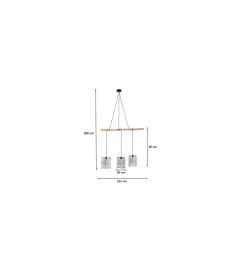 Lampa wisząca THREE GRIDS 120 cm