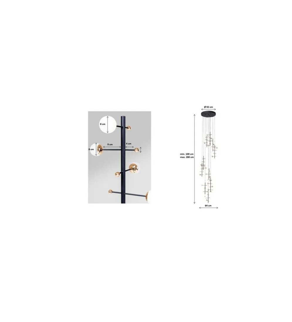 Lampa wisząca TRAPEZ 280 cm