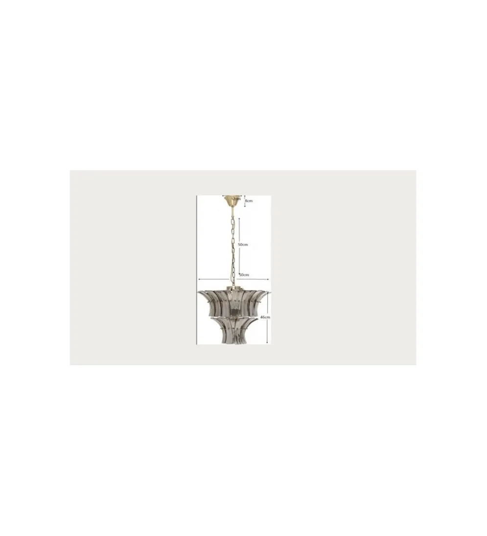 Lampa wisząca VENEZIA 50 cm smoke