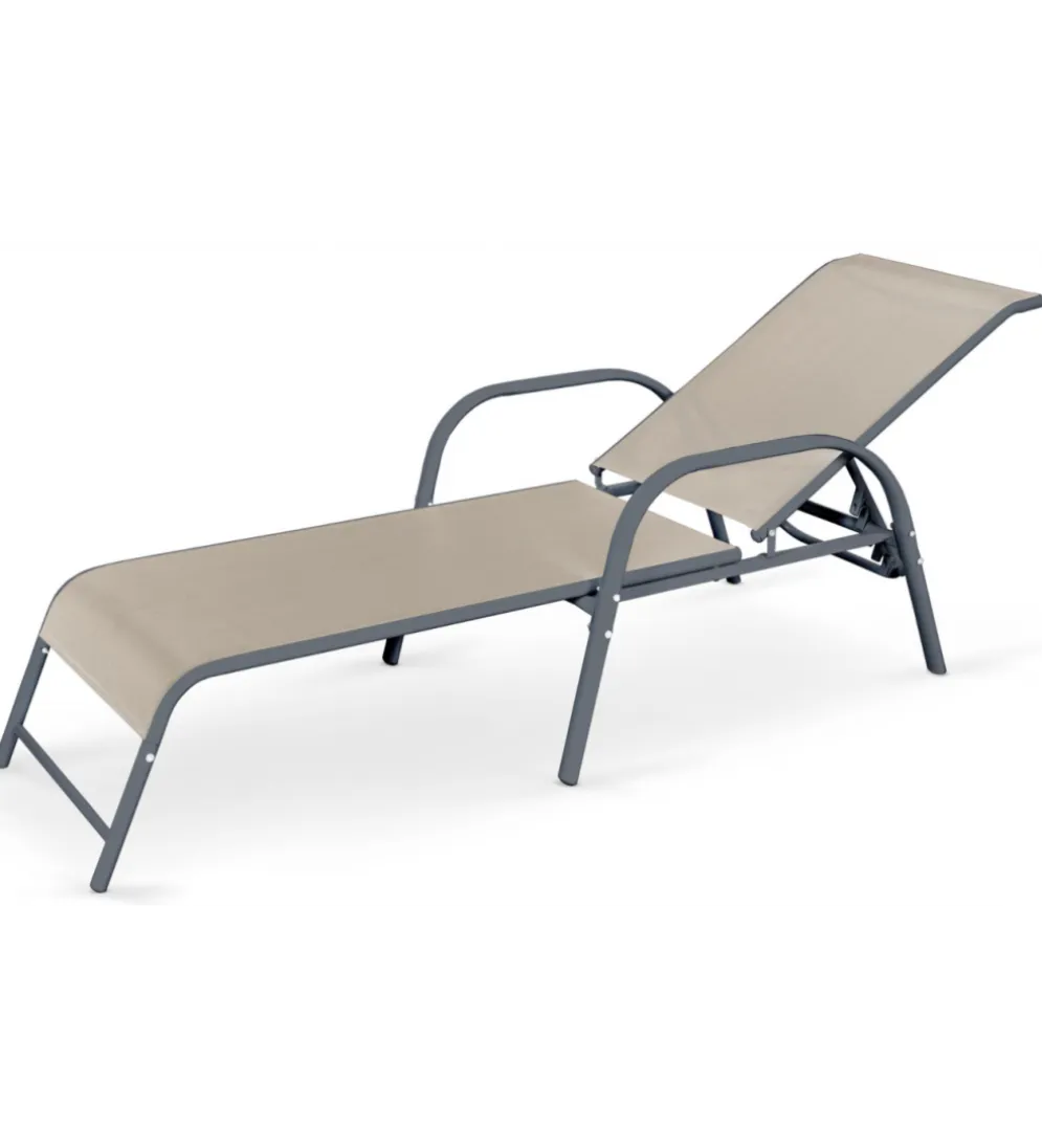 Leżak ogrodowy MOSLER szary