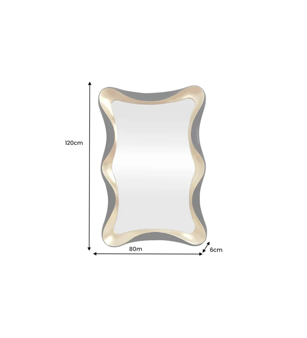 Lustro ALICE 120 cm czarne złote