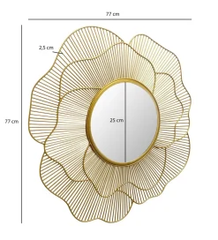 Lustro ścienne BLUME 77 cm złote