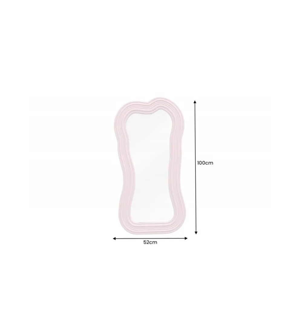Lustro ścienne RUBIO 100 cm różowe