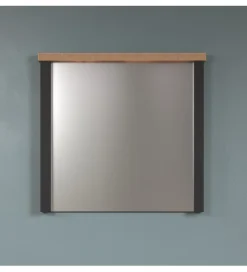 Lustro do przedpokoju ENNA 73 cm w optyce drewna mango