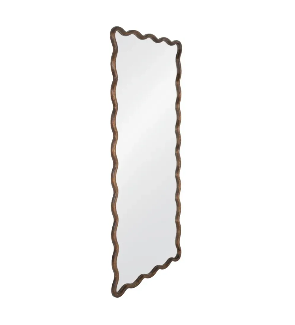 Lustro JOMANEO 180 cm drewno paulowni brązowe