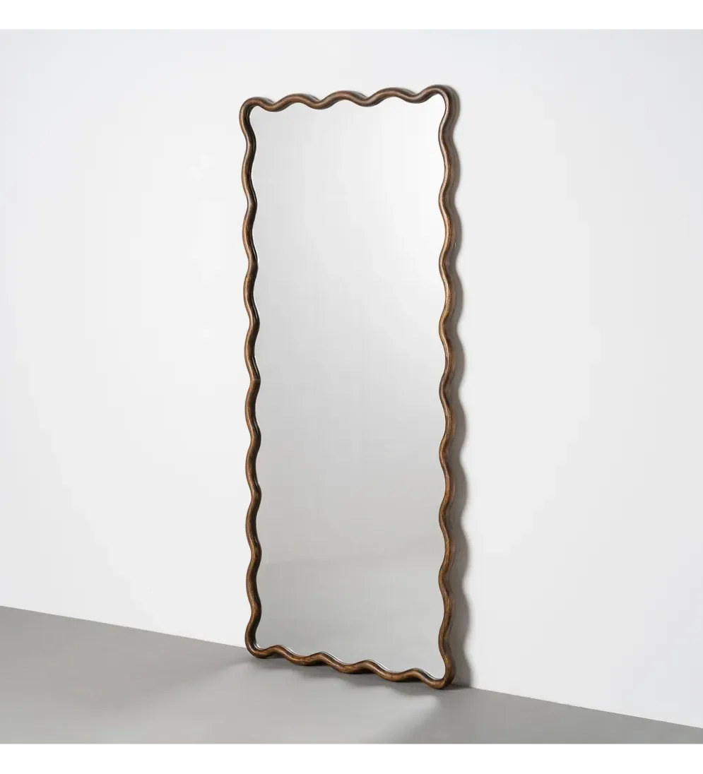 Lustro JOMANEO 180 cm drewno paulowni brązowe