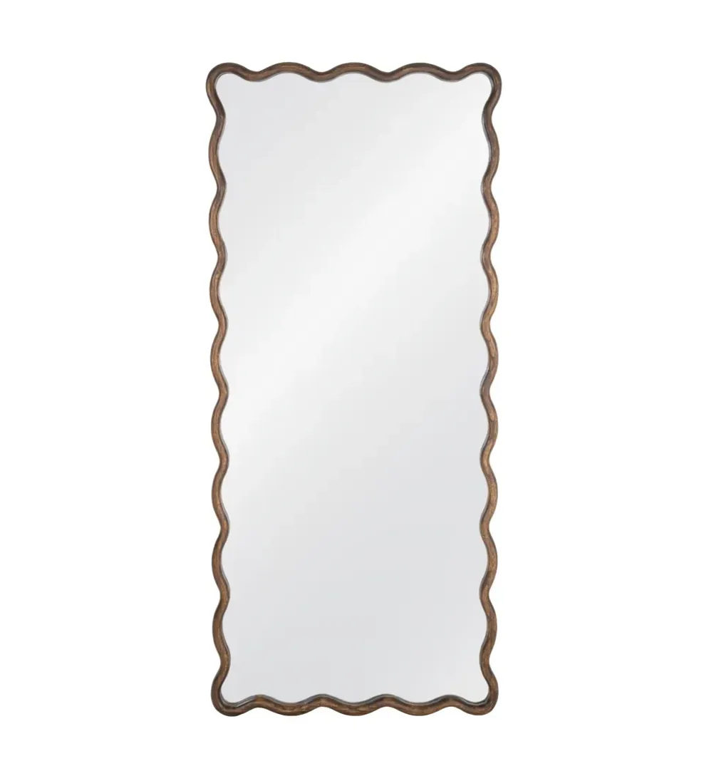 Lustro JOMANEO 180 cm drewno paulowni brązowe
