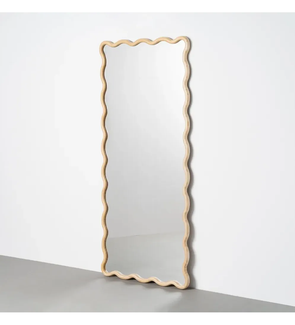 Lustro JOMANEO 180 cm drewno paulowni naturalne
