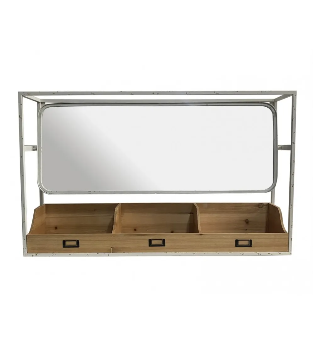 Lustro MACAO 100 cm drewno świerkowe