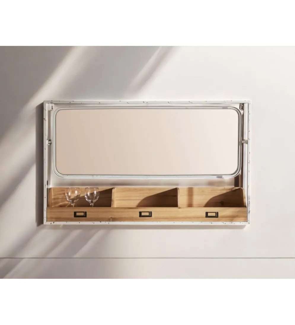 Lustro MACAO 100 cm drewno świerkowe