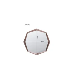 Lustro OCTAGON 120 x 120 cm kawowe