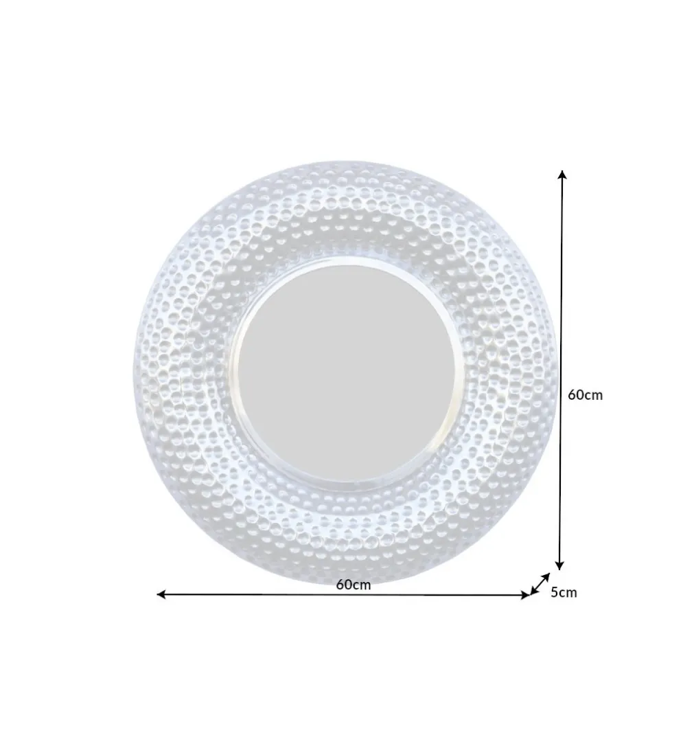 Lustro Orriental 60 Cm srebrne