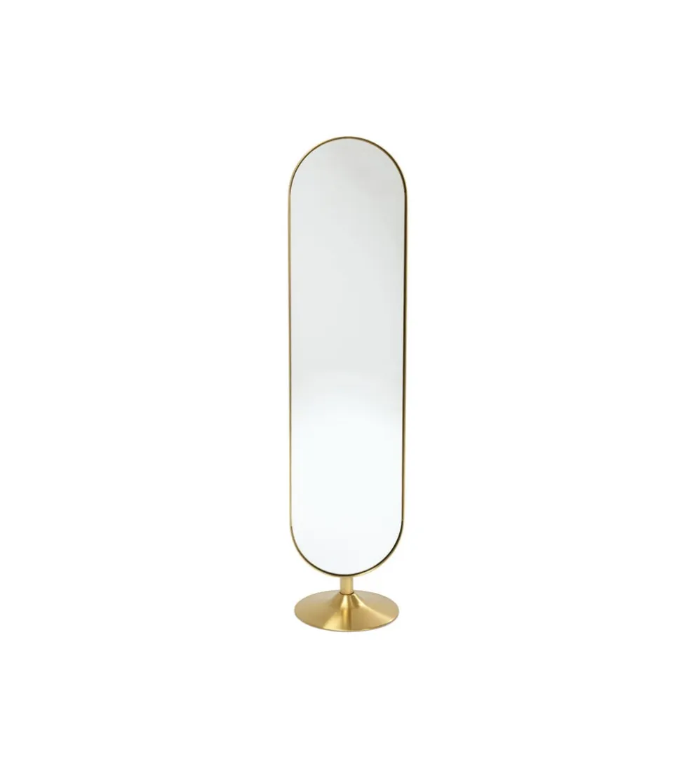 Lustro stojące Curve 170 cm złote