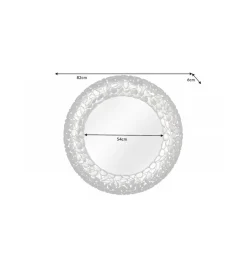 Lustro Stone Mosaic 82 Cm srebrne