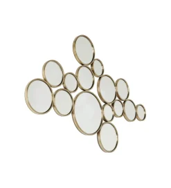 Lustro wiszące BUBBLES 138 x 93 cm złote