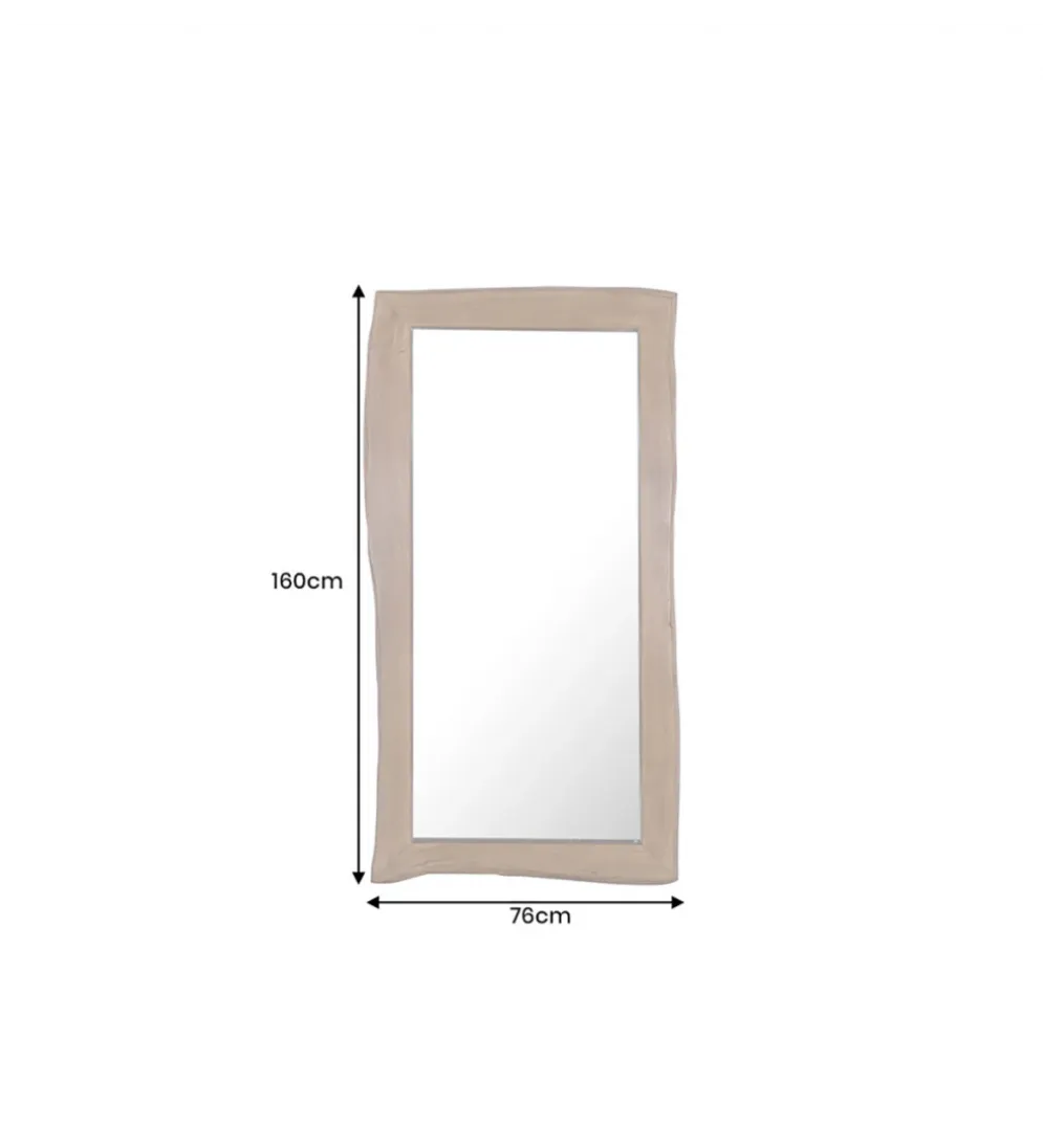 Lustro wiszące MAMMUT 160 cm drewno akacja