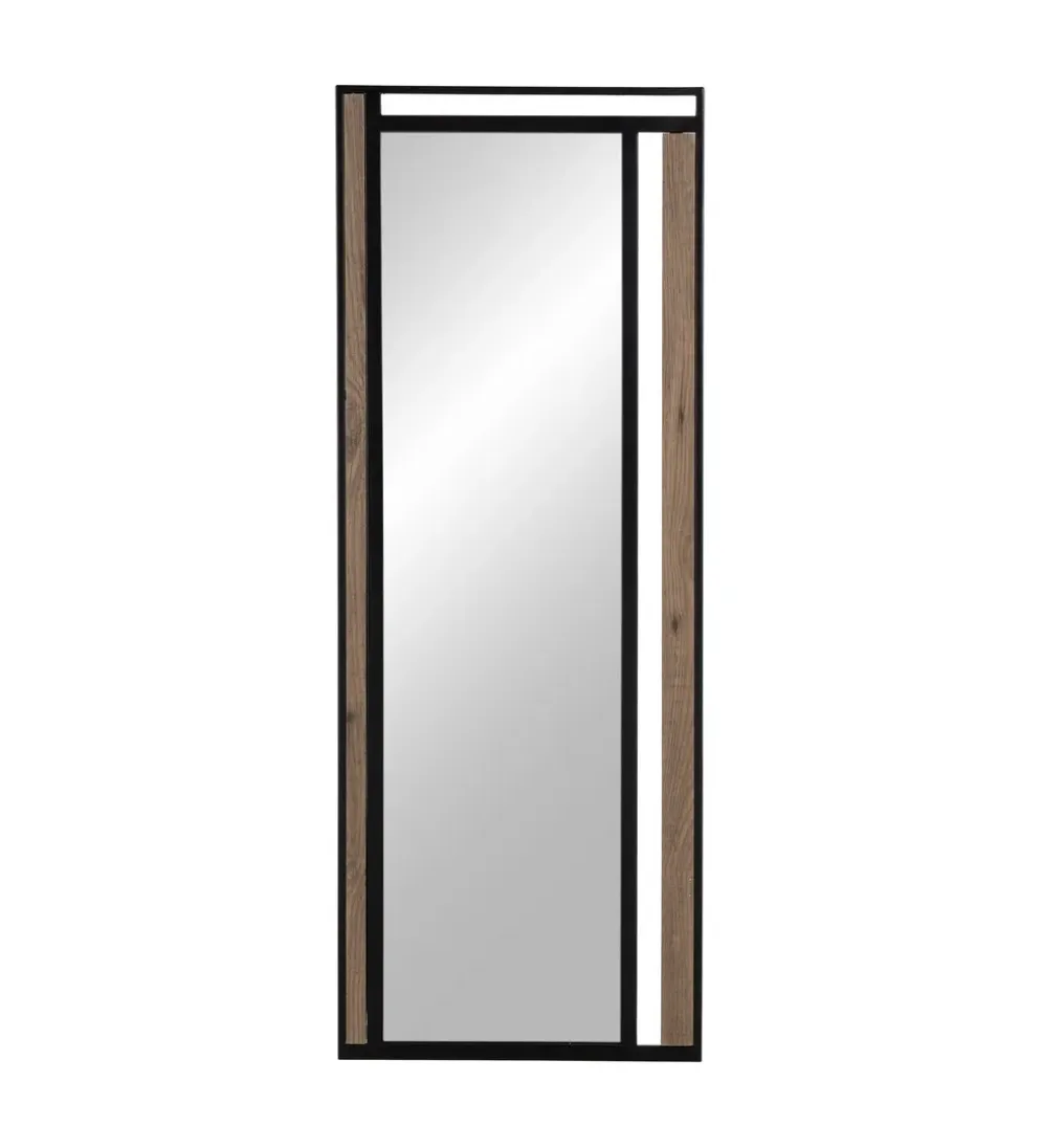 Lustro wiszące NAGATARO 45 x 100 cm czarne naturalne