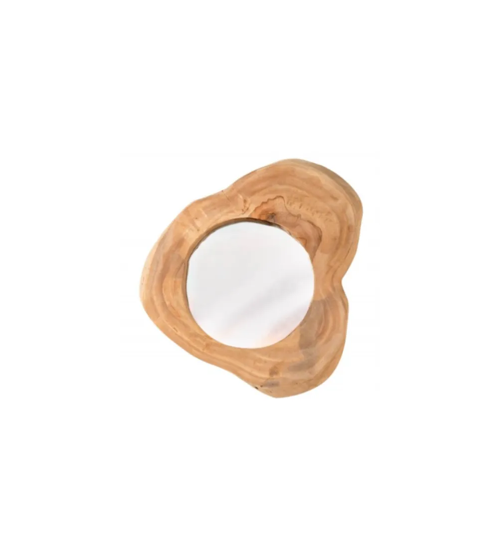Lustro wiszące Reflect 31 cm drewno Teak