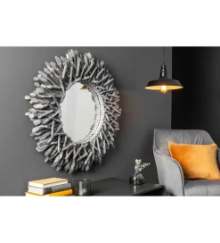 Lustro wiszące Riverside 80 cm szare