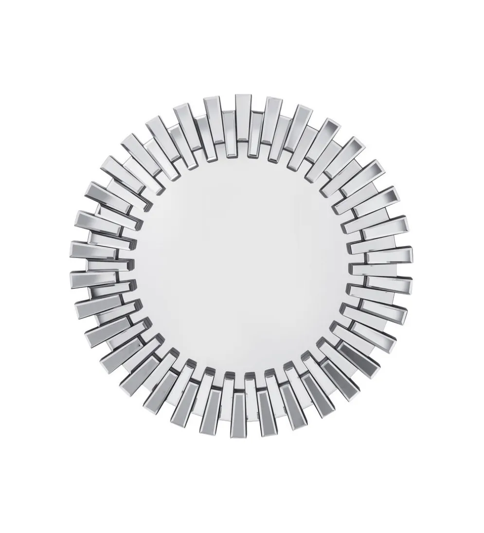 Lustro wiszące SPROCKET 92 cm srebrne