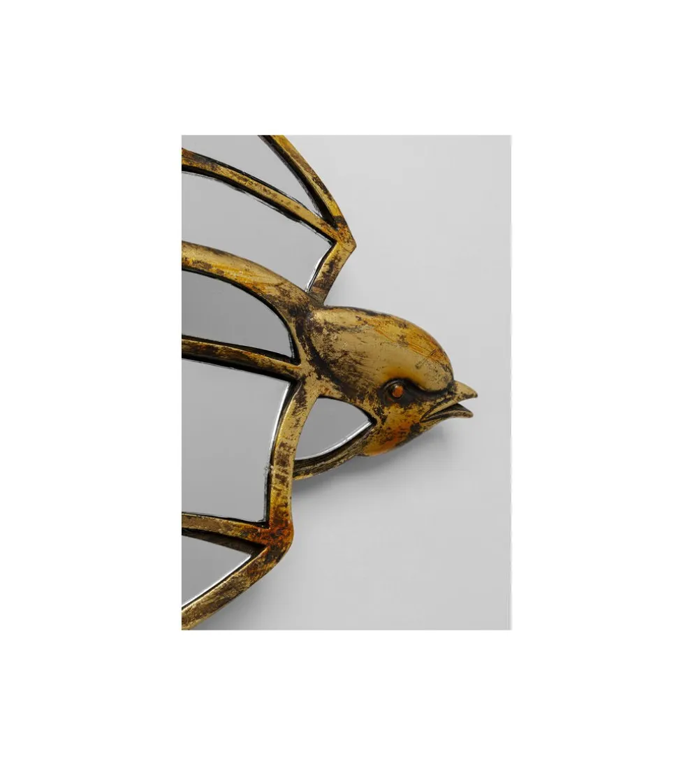 Lustro wiszące SWALLOW 37 x 25 cm antyczne złoto