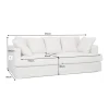 Modułowa sofa KILLIAN 94 cm z podłokietnikiem jasny beż