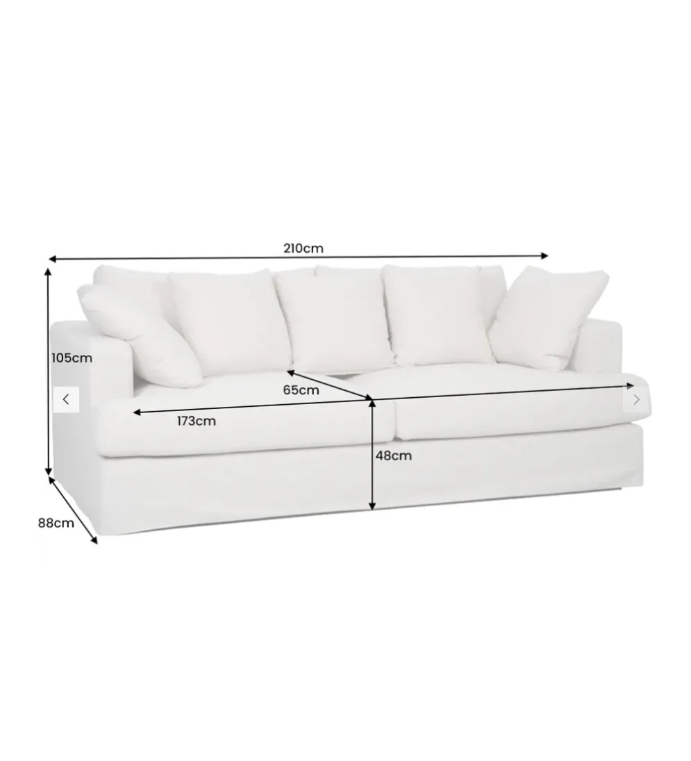 Modułowa sofa KILLIAN 94 cm z podłokietnikiem jasny beż