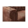 Narożnik Chesterfield 270 cm antyczny brąz lewostronny