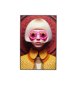Obraz FANCY BLONDE LADY LED 120 x 80 cm