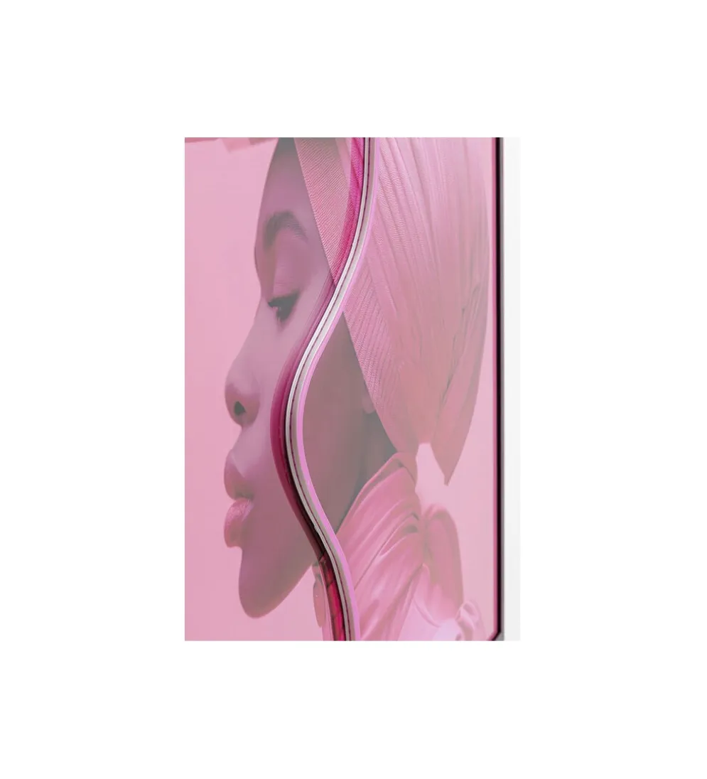 Obraz LED PINK WOMAN 80 x 80 cm