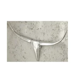 Ozdoba ścienna rogi Bull 75 cm srebrne