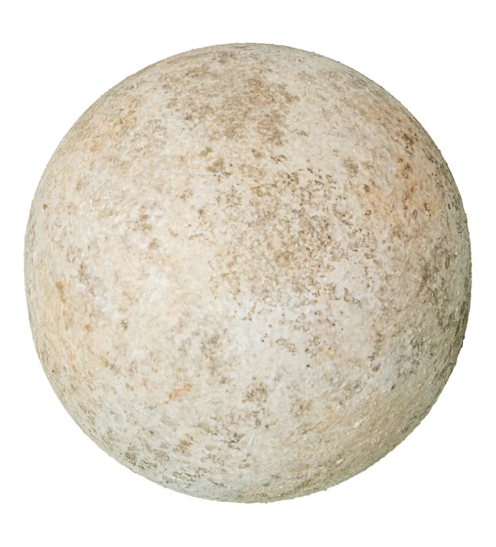 Ozdoba RUSTIC 10 cm ceramiczna kula biała