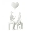 Ozdoba Sitting Heart Ballon biała