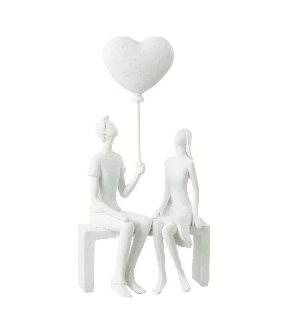Ozdoba Sitting Heart Ballon biała