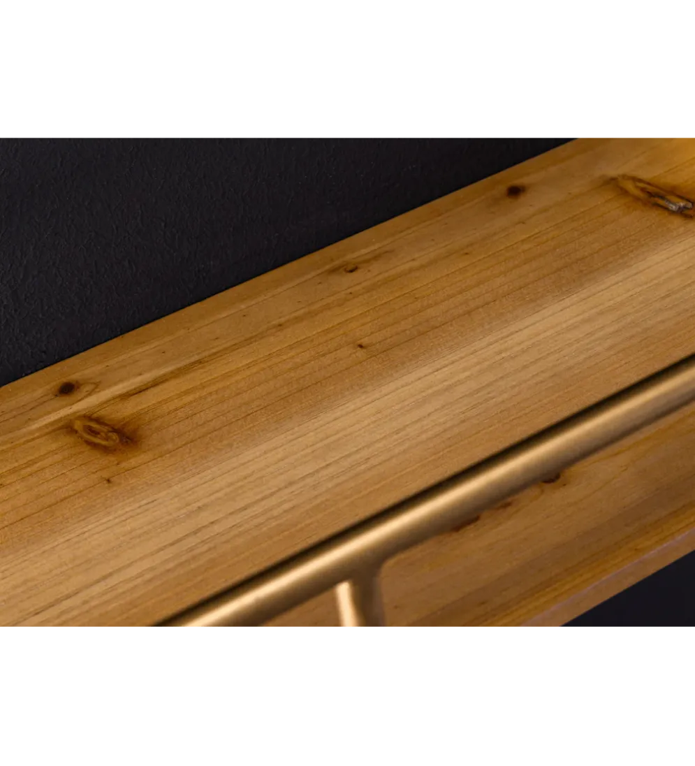 Półka HERITAGE 75 cm złota drewno sosny