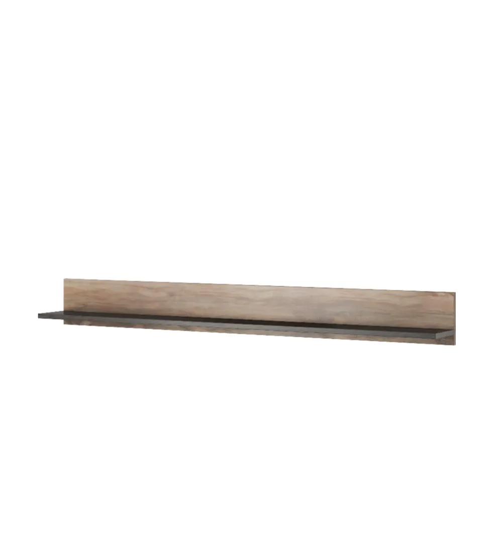 Półka LARONA 180 Cm O Wybarwieniu Satin Nussbaum z kolorem Touchwood