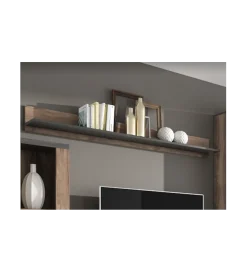 Półka LARONA 180 Cm O Wybarwieniu Satin Nussbaum z kolorem Touchwood