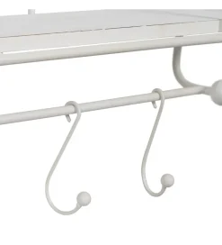 Półka z haczykami ANOER 66 cm biała