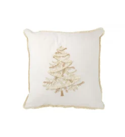 Poduszka Tree 45 cm biało złota